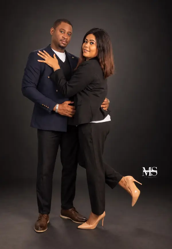Joane et Cyrille en tenue noire
